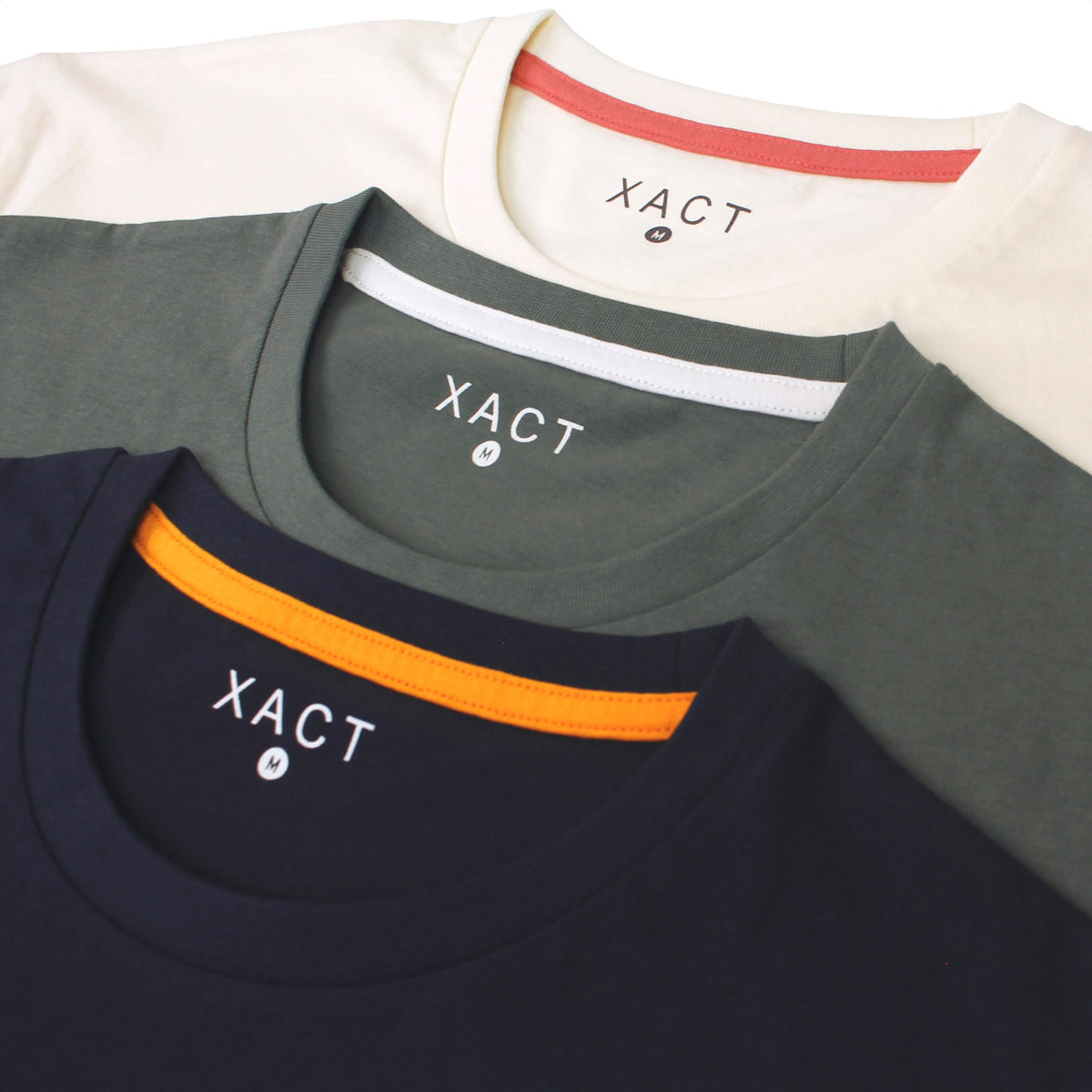 Xact Men's 3-Pack Printed Crew Neck T-Shirt, 100% Cotton, Short Sleeve-2