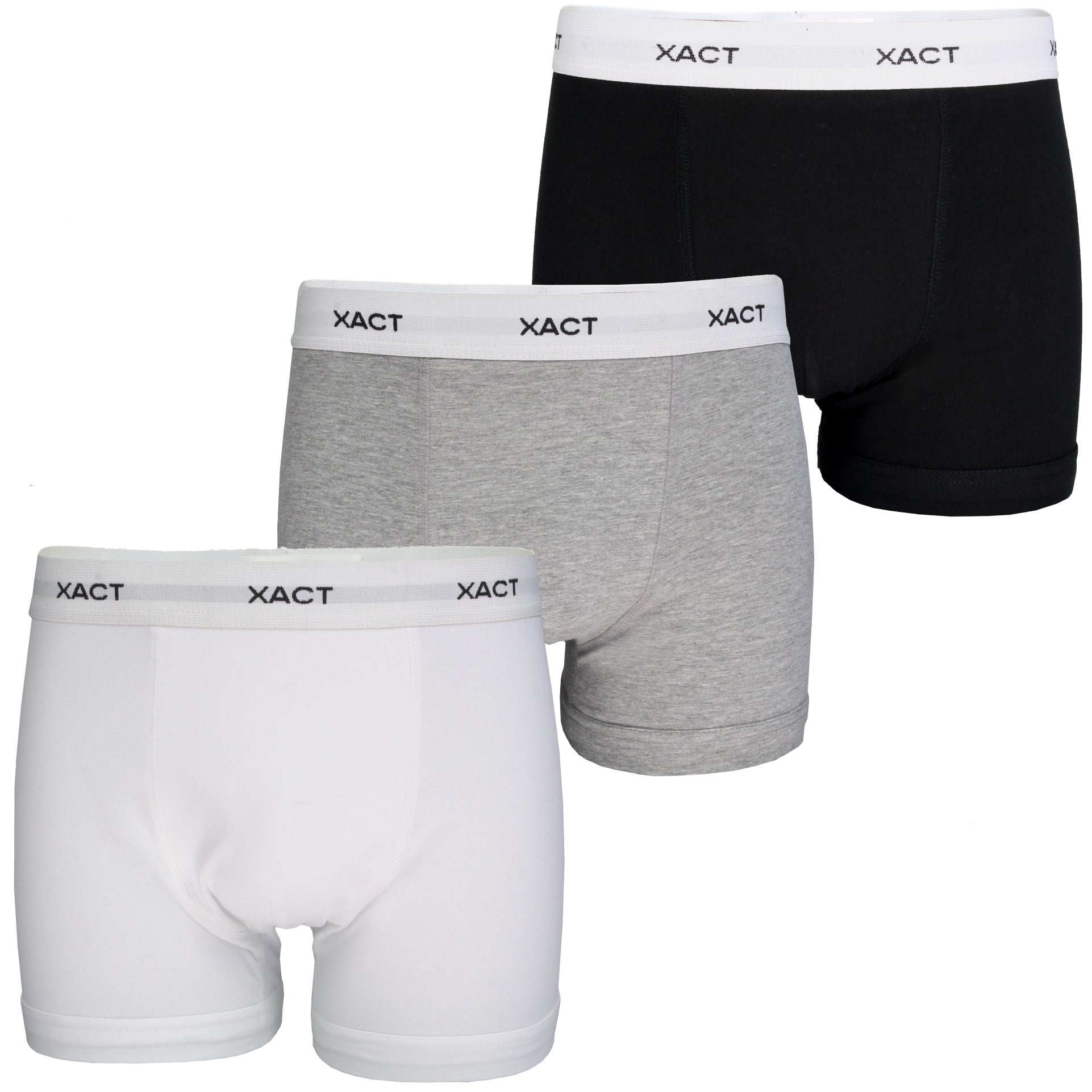 Xact Mens Cotton Stretch Boxer Shorts/ Trunks (3 Pack)-Main Image