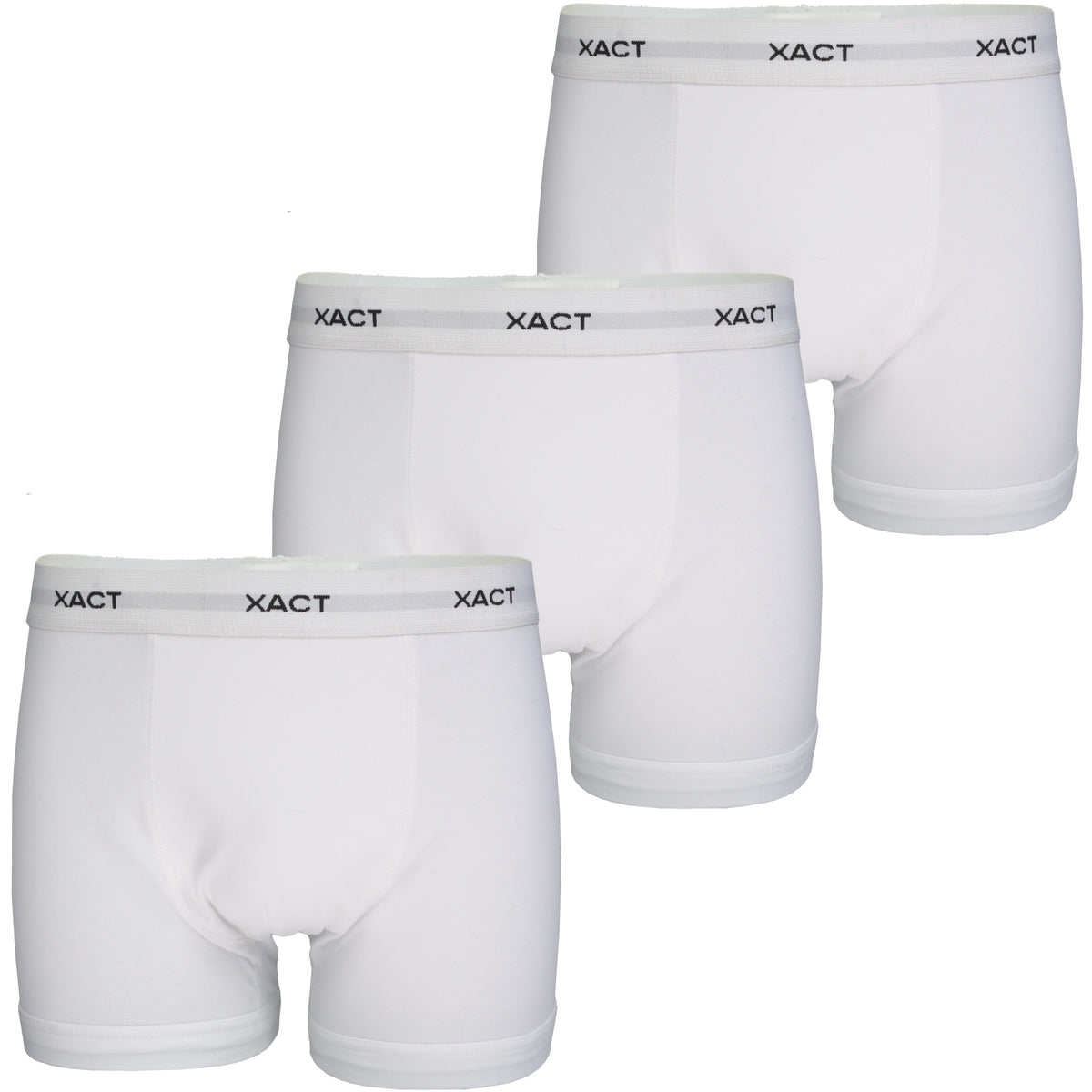Xact Mens Cotton Stretch Boxer Shorts/ Trunks (3 Pack)-Main Image