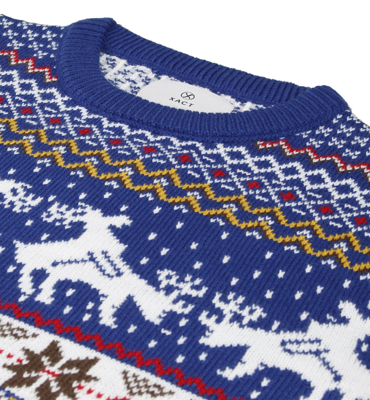 Xact Christmas/ Xmas Jumper 'Lapland' with Tree & Reindeer Fairisle Pattern