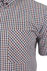 Xact Mens Check Shirt Short Sleeves-2
