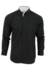 Mens Long Sleeved Shirt by Xact Clothing Mini Polka Dot-Main Image