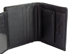 Xact Men's Small Leather Wallet (Black)-3