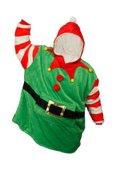 Xact Christmas/ Xmas Adults Hoodie Winter Wearable Blanket - (Elf, One Size)-Main Image
