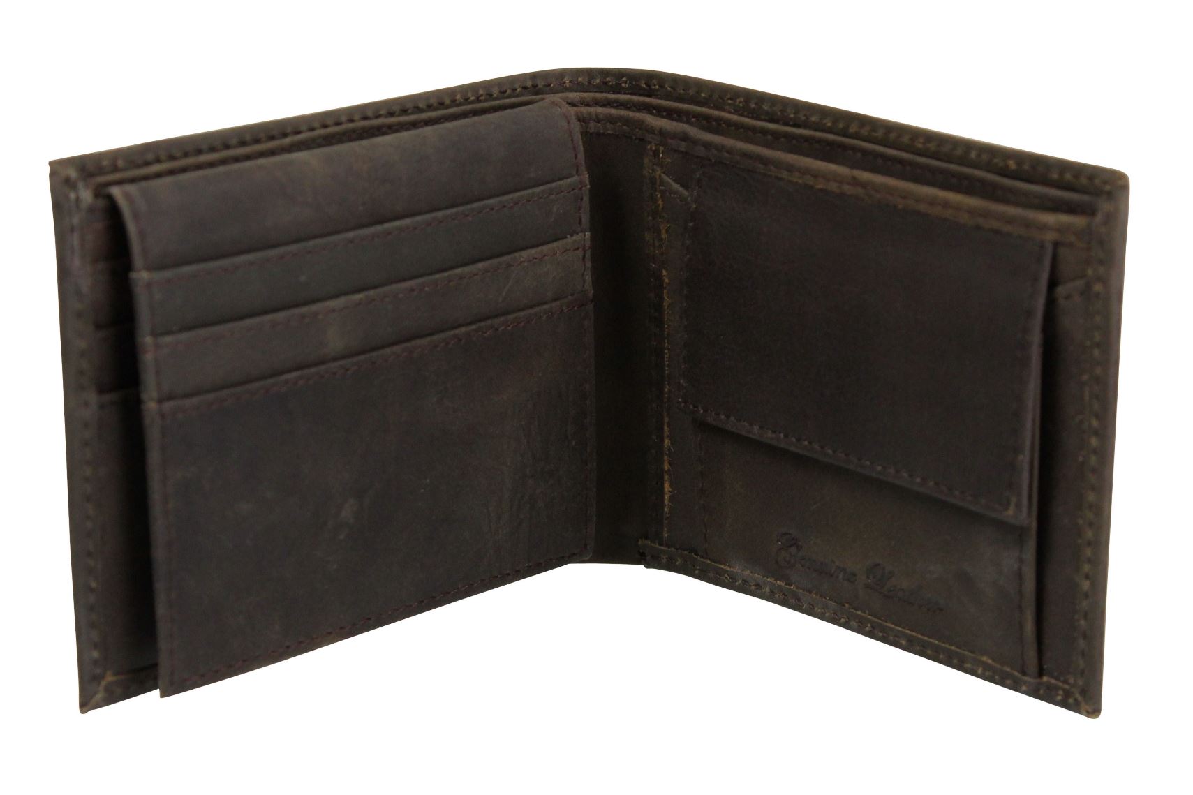 Mens Genuine Leather Wallet by Xact Clothing (Dark Khaki)-2