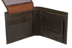 Mens Genuine Leather Wallet by Xact Clothing (Dark Khaki)-3