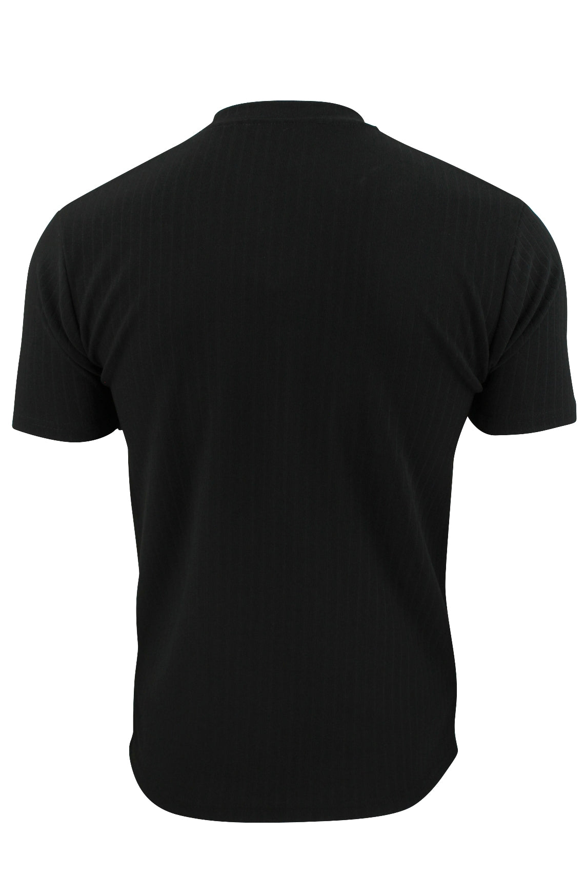 Mens Rib T - Shirt by Xact Clothing Crew Neck Slim Gym Muscle Fit-3
