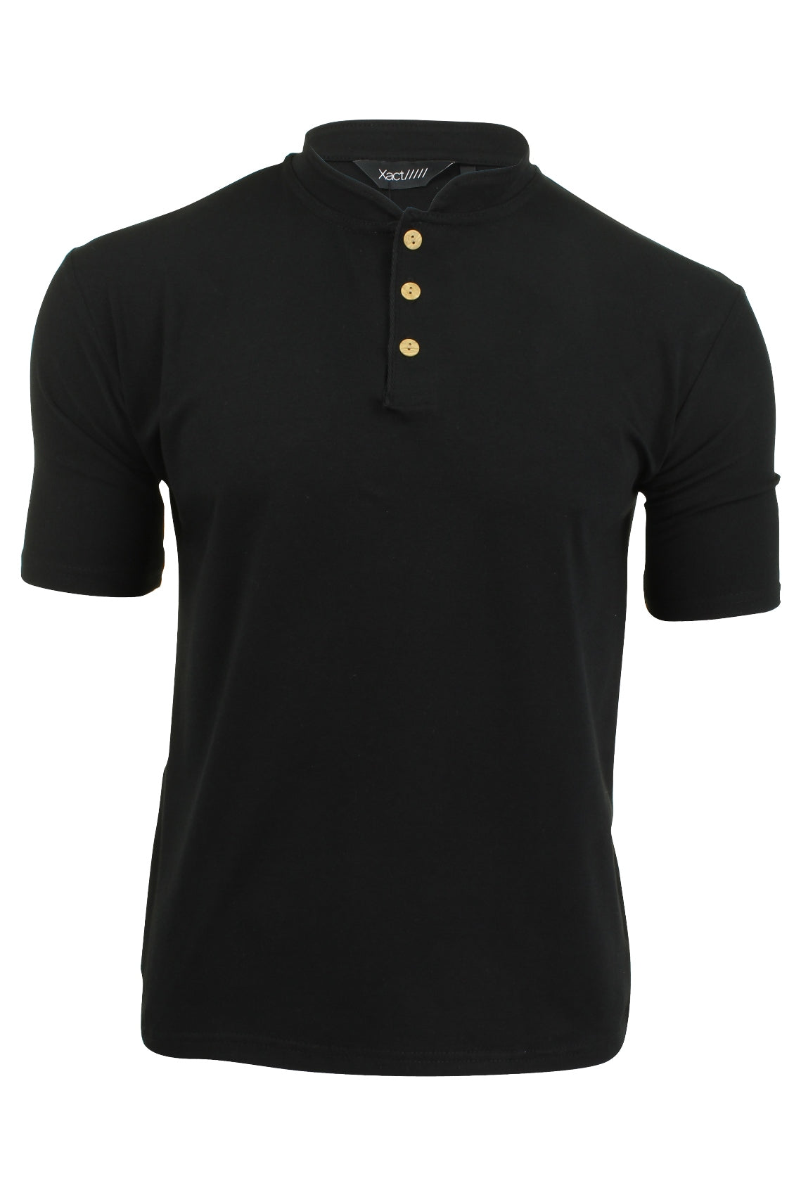 Mens Grandad T-Shirt by 'Xact' Short Sleeved-Main Image