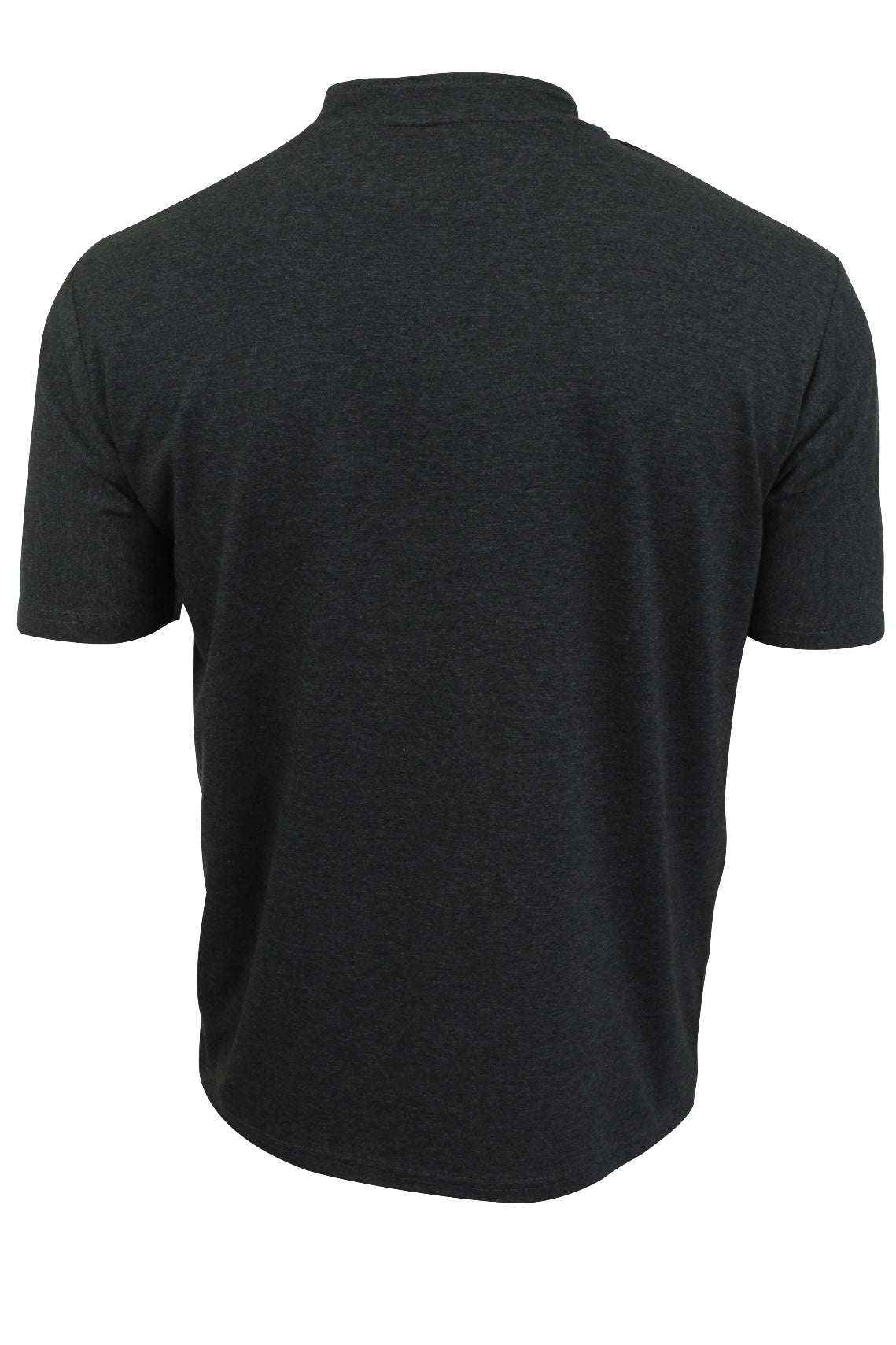 Mens Grandad T-Shirt by 'Xact' Short Sleeved (Charcoal)-3