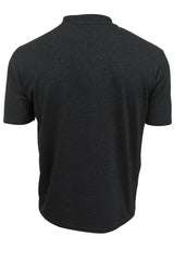 Mens Grandad T-Shirt by 'Xact' Short Sleeved (Charcoal)-3