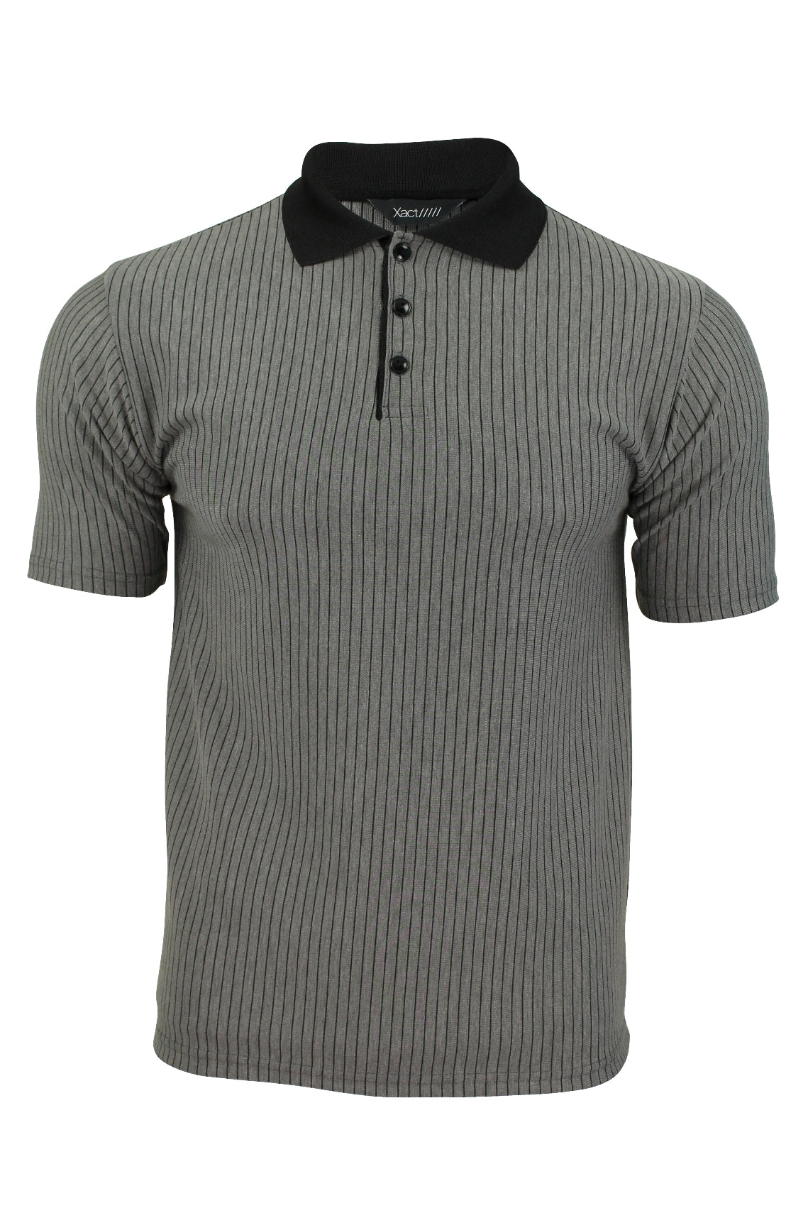 Mens Stripe Polo Shirt by Xact Clothing Short Sleeved-Main Image
