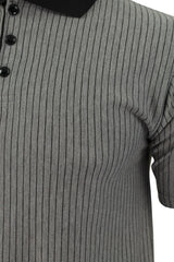 Mens Stripe Polo Shirt by Xact Clothing Short Sleeved-2