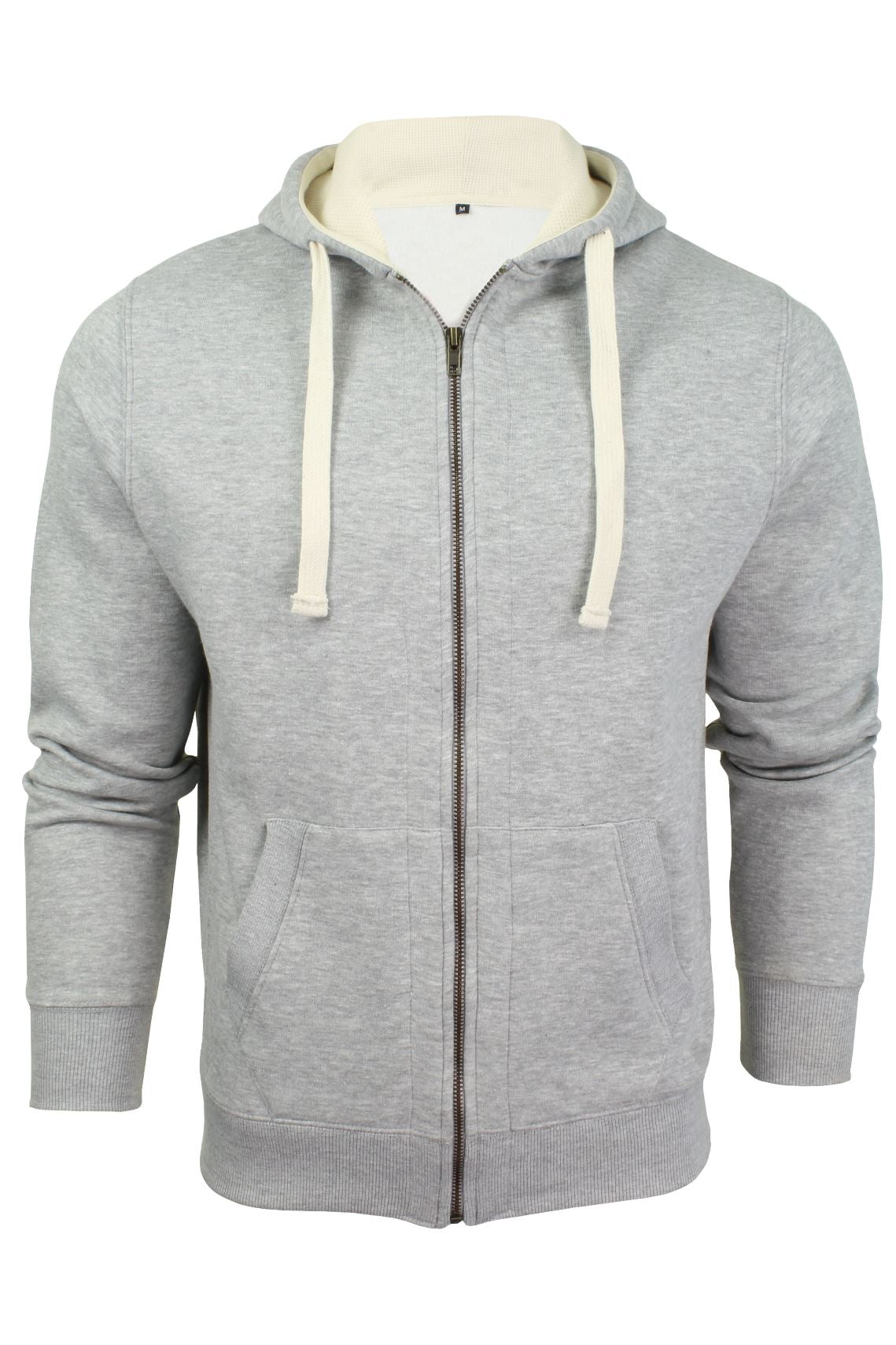 Mens Zip Through Hoodie Sweatshirt by Xact Fleece Back-Main Image