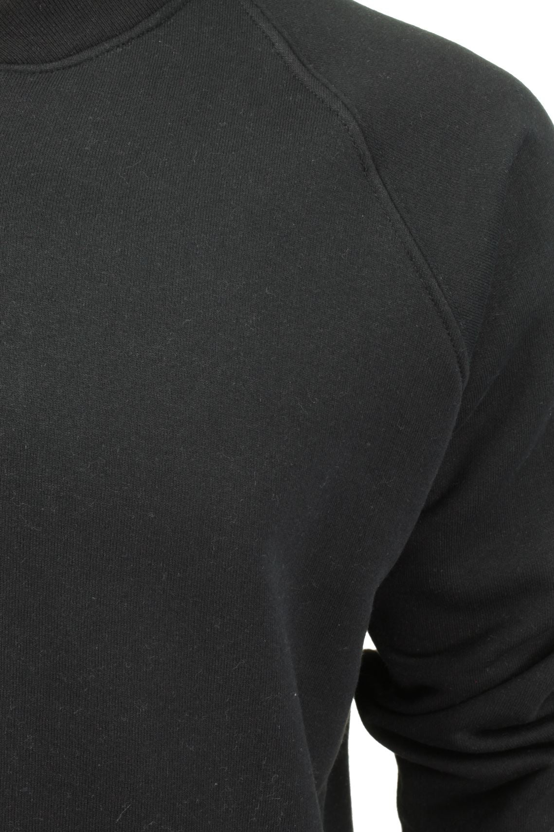 Mens Zip Through Sweatshirt Jumper by Xact Long Sleeved (Black)-2