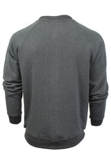 Mens Zip Through Sweatshirt Jumper by Xact Long Sleeved (Dark Grey)-3