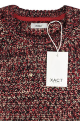 Mens Twist Crew Neck Jumper by Xact Long Sleeved (Red)-4