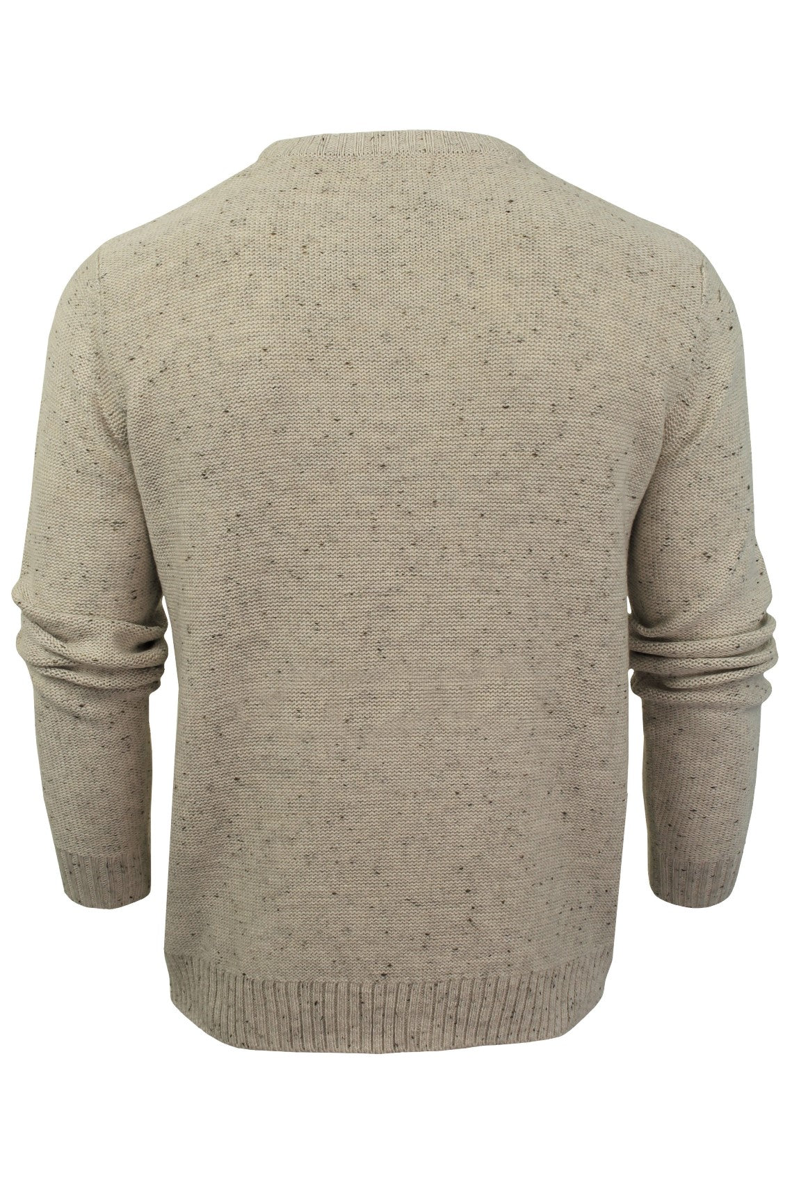 Xact Mens Crew Neck  Fishermans Jumper (Oatmeal, S)-3