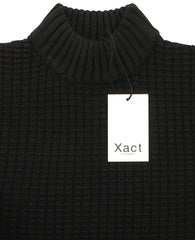 Xact Mens Textured Knit Turtle Neck Jumper-4