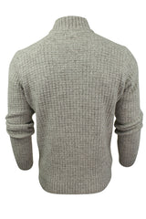 Xact Mens Textured Knit Turtle Neck Jumper-3