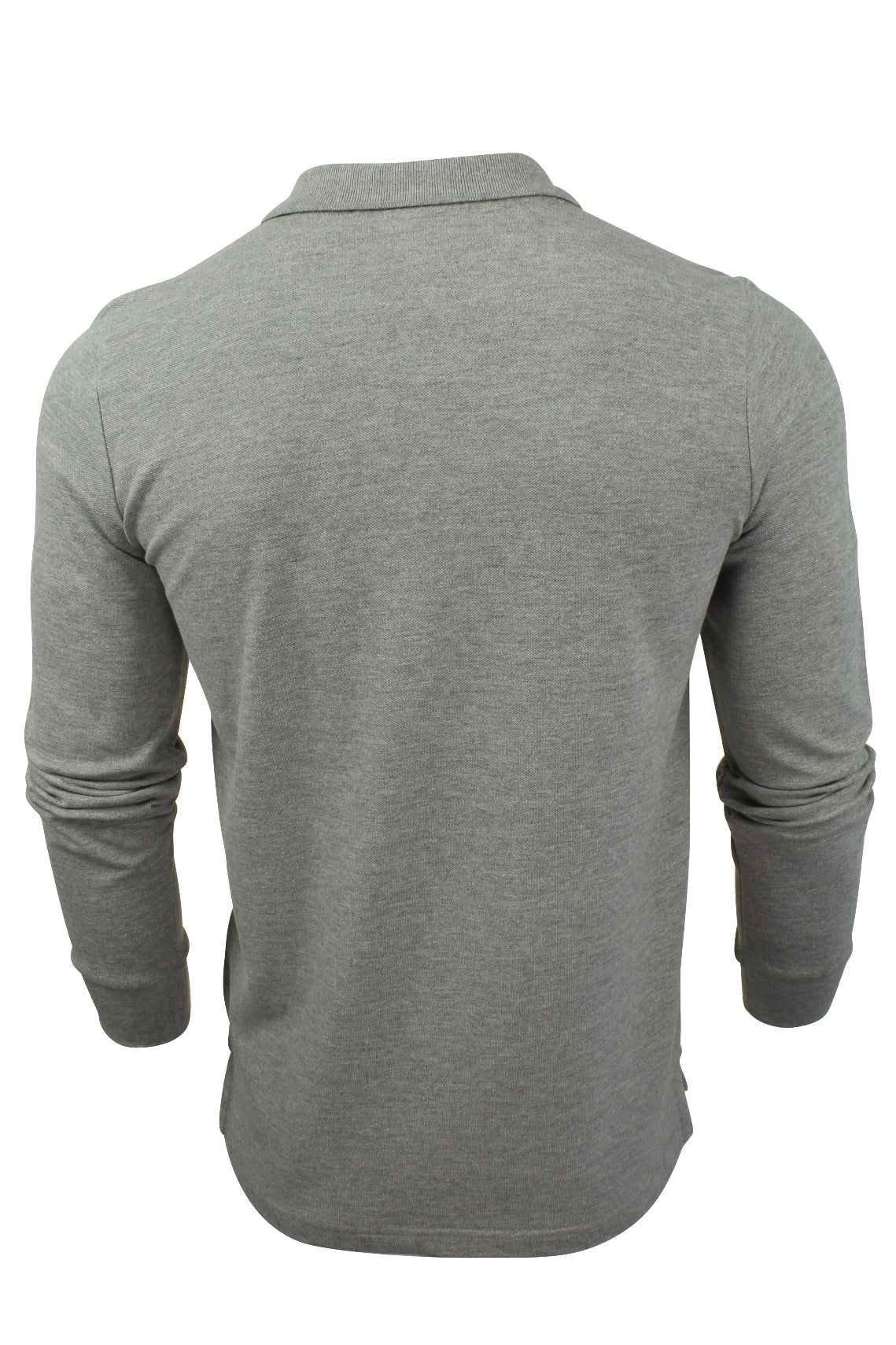 Xact Mens Polo Shirt Casual  Cotton Rich Pique polo Golf Long Sleeved-3