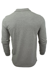 Xact Mens Polo Shirt Casual  Cotton Rich Pique polo Golf Long Sleeved-3