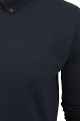 Xact Mens Polo Shirt Casual  Cotton Rich Pique polo Golf Long Sleeved-2