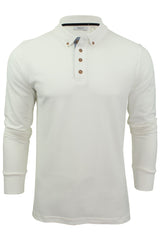 Mens Polo T-Shirt by Xact Long Sleeved (Ecru)-Main Image