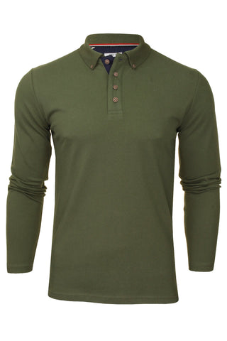 Xact Mens Polo T-Shirt Pique Long Sleeved-Main Image