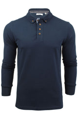 Mens Polo T-Shirt by Xact Long Sleeved (Ocean Blue)-Main Image