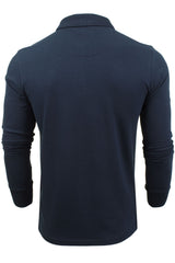 Mens Polo T-Shirt by Xact Long Sleeved (Ocean Blue)-3