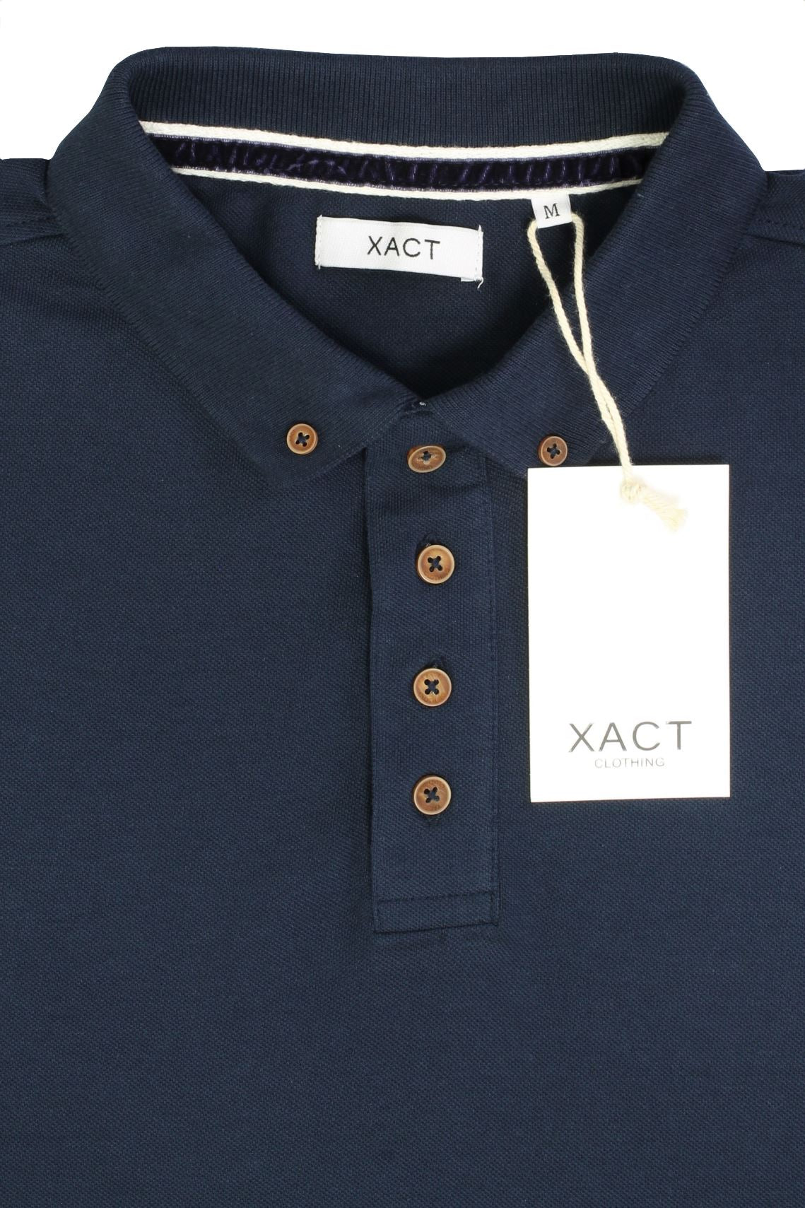 Mens Polo T-Shirt by Xact Long Sleeved (Ocean Blue)-4