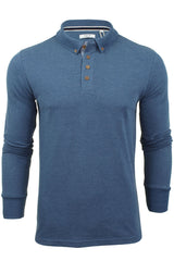 Mens Polo T-Shirt by Xact Long Sleeved (Vintage Blue)-Main Image
