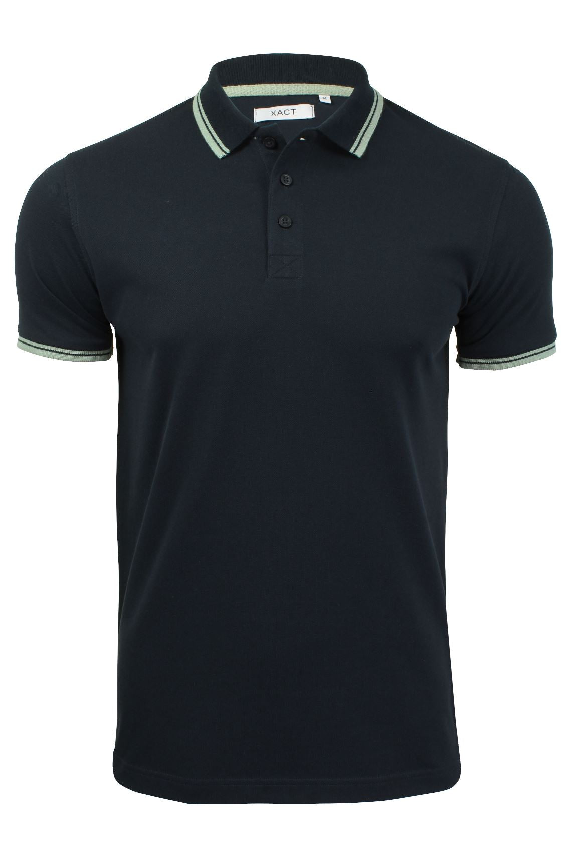Xact Mens Beach Polo Short Sleeved  With Tipped collar-Main Image