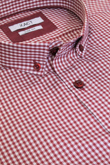 Xact Mens Short Sleeved Gingham Check Shirt - Slim Fit-4