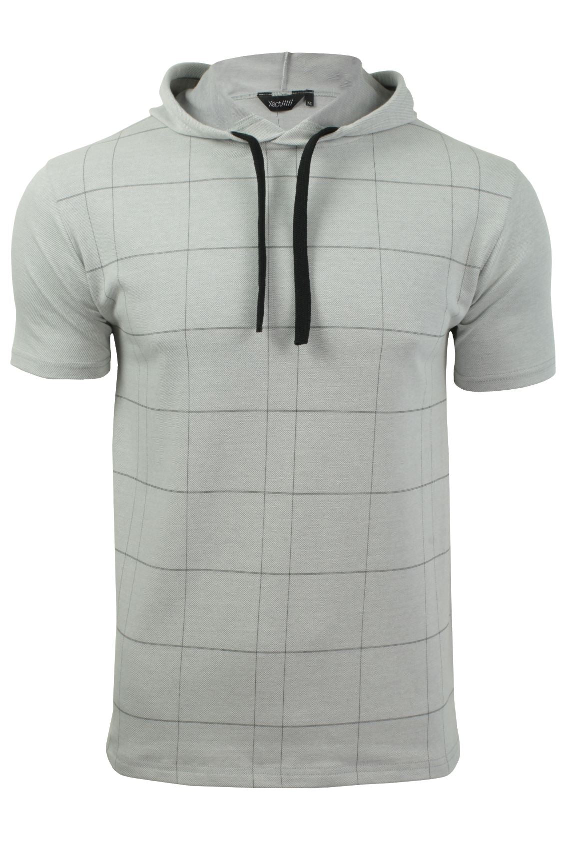 Mens Hoodie T-Shirt by Xact Short Sleeved (Grey Marl)-Main Image